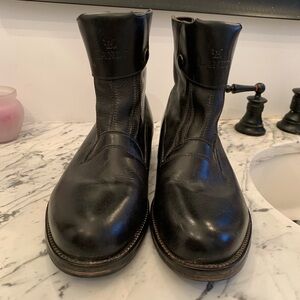 Black Leather Men's Boots 11